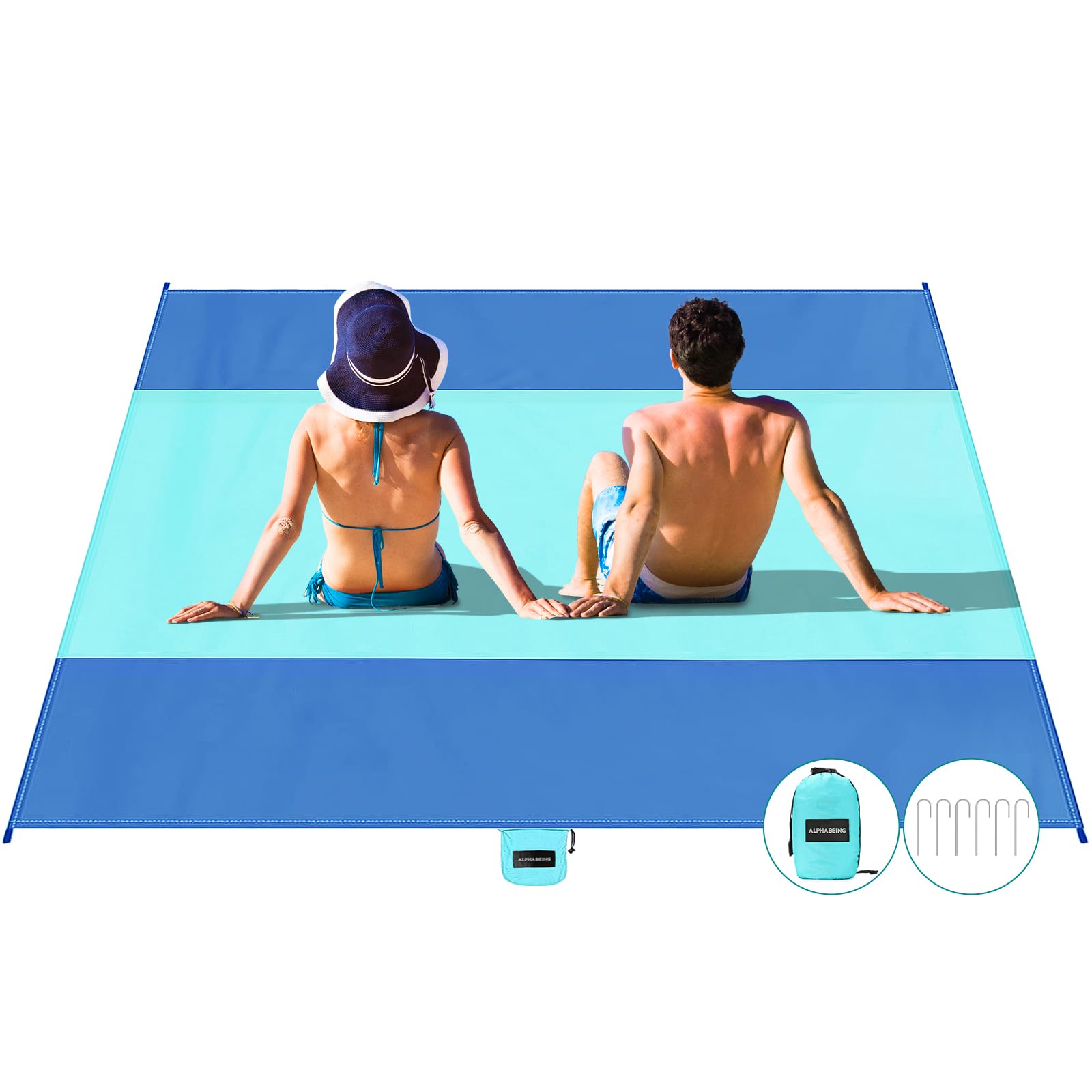 Sand-Free Beach Blanket (Waterproof & Lightweight Travel Mat)
